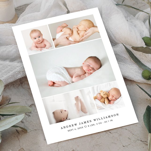 Enkla moderna Baby-fotosamlingsplatser för foto Meddelande (Skapare uppladdad)