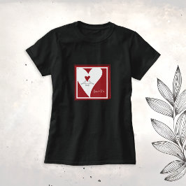 Enkla moderna fåglar i Kärlek Red Heart T Shirt