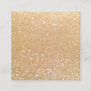 Enkla moderna konstnärer i Guld Glitter Makeup-kva Fyrkantigt Visitkort