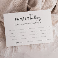 Enkla Moderna Neutrala Familjetraditioner Kort