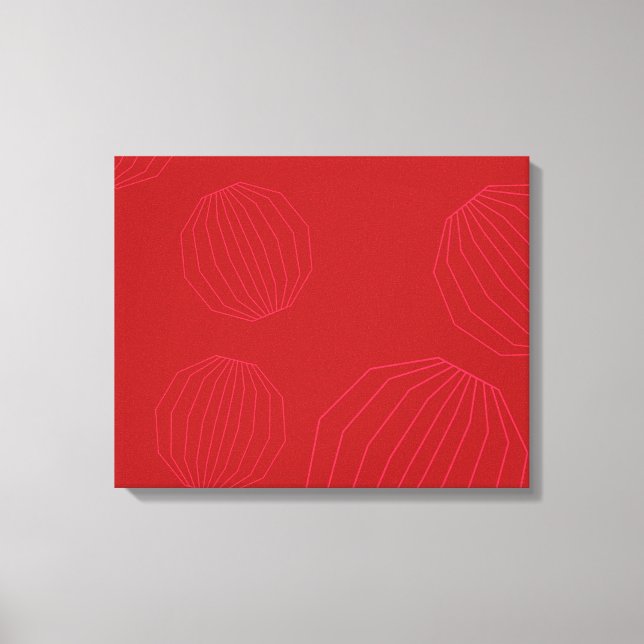 Enkla, moderna och flytande julprydnader canvastryck (Framsida)