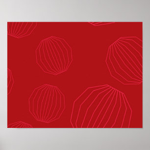 Enkla, moderna och flytande julprydnader poster