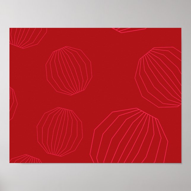 Enkla, moderna och flytande julprydnader poster (Framsidan)