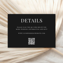 Enkla Moderna QR-kod Bröllopsdetaljer