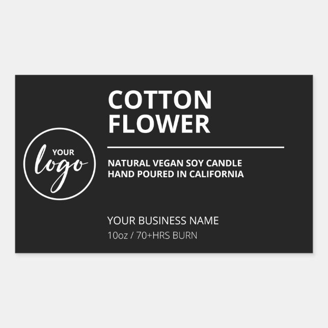 Enkla, moderna, svarta, ljusa ljusröda etiketter (Framsida)