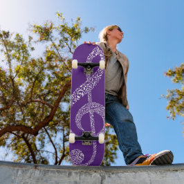 Enkla, moderna, tredubbla vita anteckningar som il mini skateboard bräda 18,5 cm
