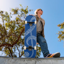 Enkla, moderna, tredubbla vita anteckningar som il mini skateboard bräda 18,5 cm