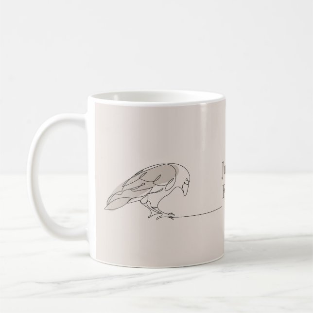 Enkla, moderna, två fågelledbrutna trådbrutna hörn kaffemugg (Vänster)