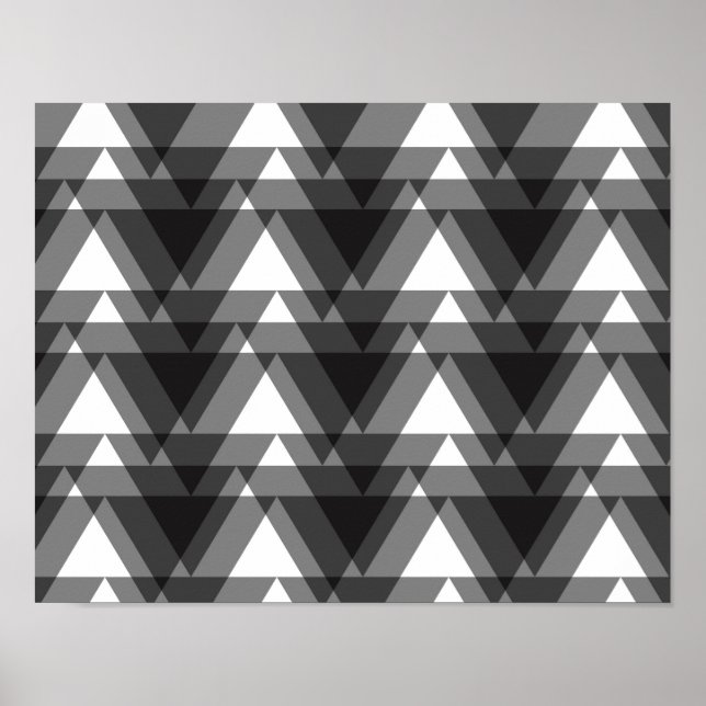 Enkla, moderna, urbana, djärva, öppna trianglar poster (Framsidan)