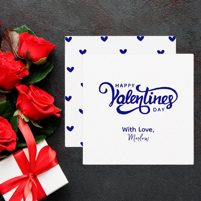 Enkla moderna Valentineser för ljus Anteckningskort (Skapare uppladdad)