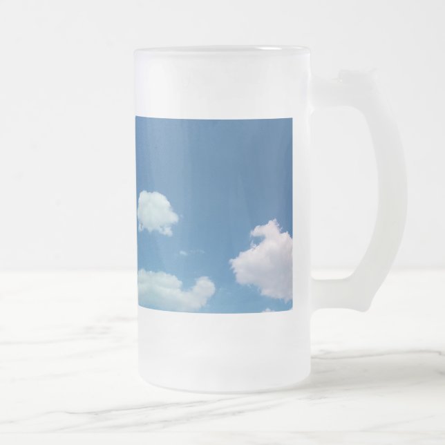 Enkla moln frostat ölglas (Höger)