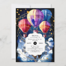 Enkla moln Luftballong födelsedag