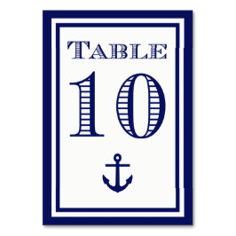 Enkla Navybåga Infattade Förankring Bordskort #10