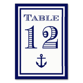 Enkla Navybåga Infattade Förankring Bordskort #12