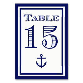 Enkla Navybåga Infattade Förankring Bordskort #15