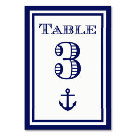 Enkla Navybåga Infattade Förankring Bordskort #3