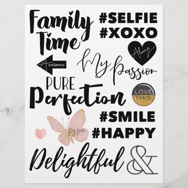 "Enkla nöjen" Ord Art Set 01 (Framsida)