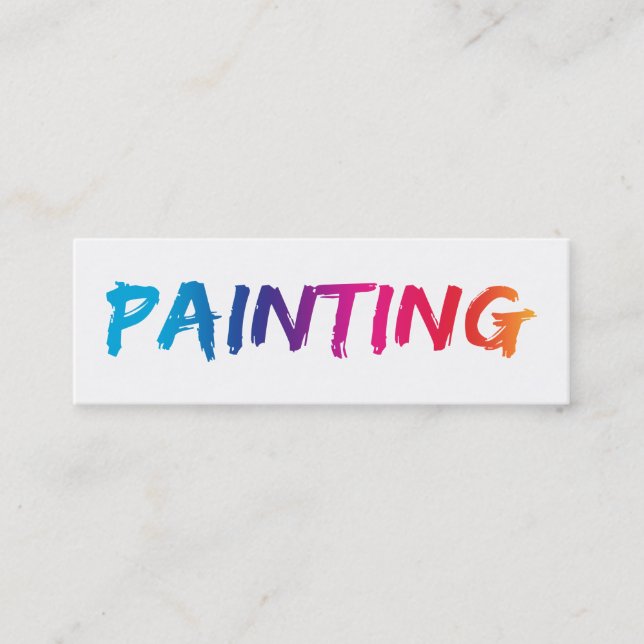 Enkla nya målarevisitkortar mini visitkort (Framsida)