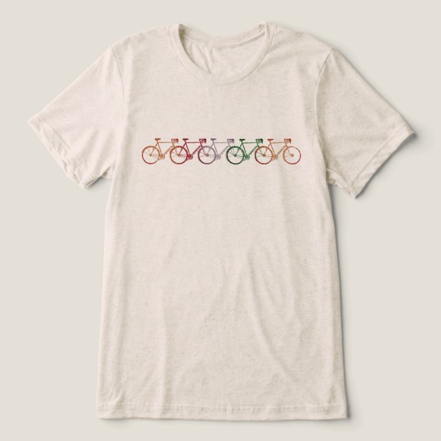 Enkla och coola fem cyklar  t shirt (Design Framsida)