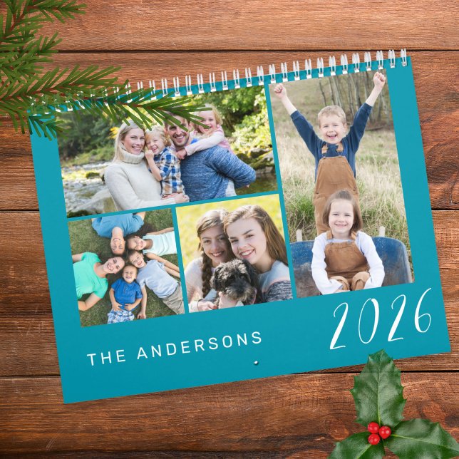 Enkla och minimalistiska familjefoton 2026 kalender (Skapare uppladdad)