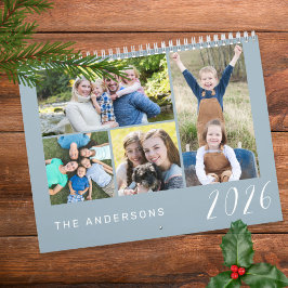 Enkla och minimalistiska familjefoton 2026 kalender