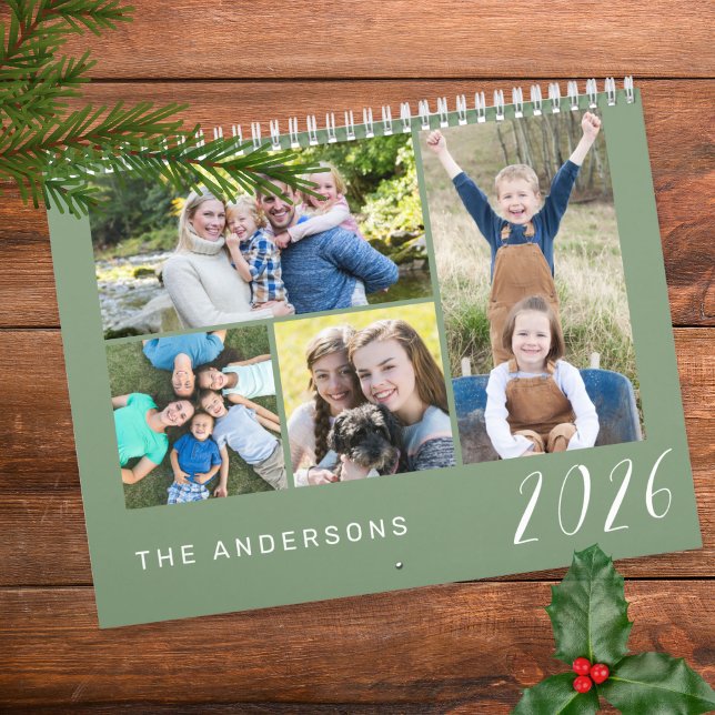 Enkla och minimalistiska familjefoton 2026 kalender (Skapare uppladdad)