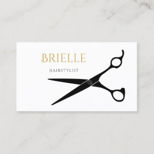 Enkla och moderna hårskärningsblad Hairstylist Visitkort