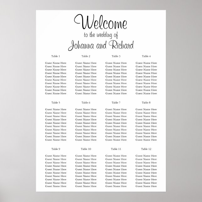 Enkla och nödvändiga, vita sittkartor poster (Framsidan)