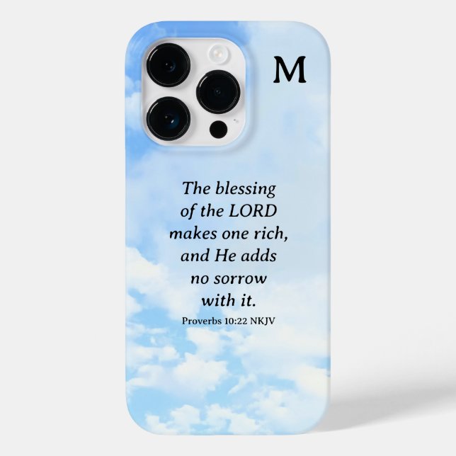 Enkla och vackra ordspråk Bible Verse Blå himmel (Baksida)
