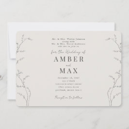 Enkla ögonblick Båda föräldrarna Cream har avrunda Inbjudningar