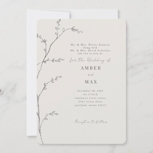 Enkla ögonblick Båda föräldrarna Stem Cream har av Inbjudningar (Framsida)