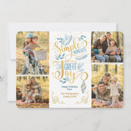 Enkla ögonblick för foto till Underbar Joy Blue Gu Julkort