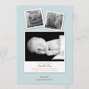 Enkla ögonblicksbilder av Baby födelsemeddelande ( Meddelande