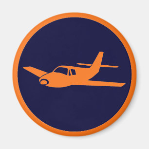 Enkla orange marinblåa flygplanmagneter magnet