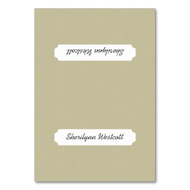 Enkla parkeringsteckenplatskort och Namn-mall Bordsnummer (Framsidan)