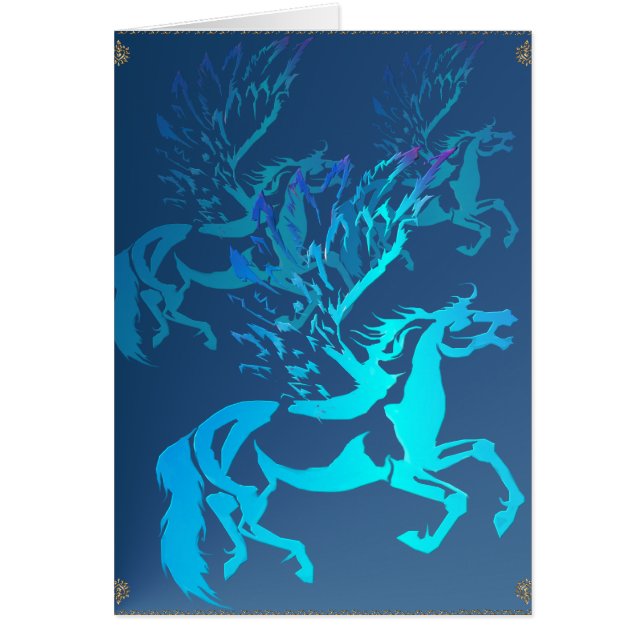 Enkla Pegasus 2 Hälsningskort (Framsidan)