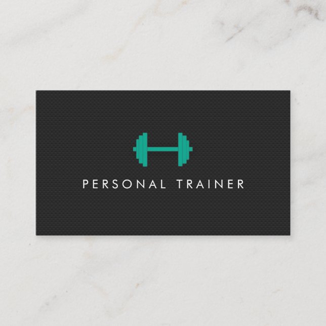 Enkla personliga instruktörkonditionvisitkortar visitkort (Framsida)