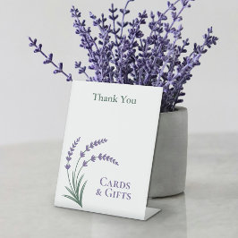 Enkla presentkort och kort för bröllop med lavende
