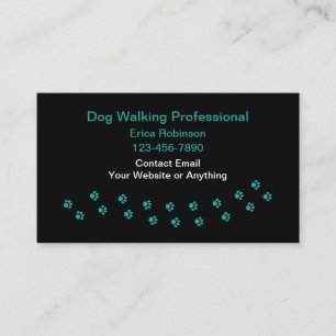 Enkla professionella hundpromenad-kort visitkort
