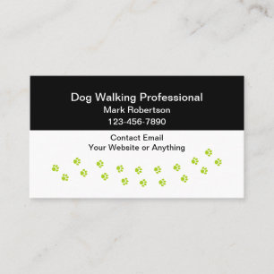 Enkla professionella hundpromenad-visitenkort visitkort