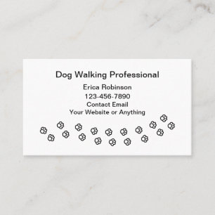 Enkla professionella hundpromenad-visitenkort visitkort