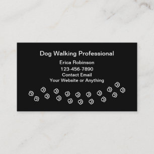 Enkla professionella hundpromenad-visitenkort visitkort