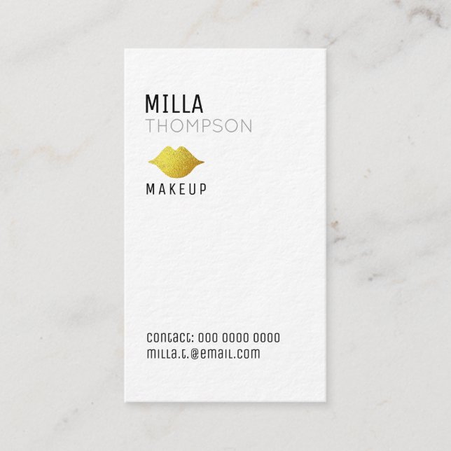 enkla professioneller för lodräts salonering av ko visitkort (Framsida)