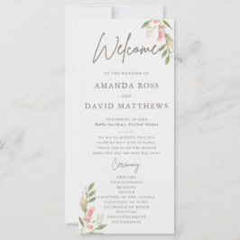 Enkla program för blomman i Elegant bröllop