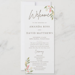 Enkla program för blomman i Elegant bröllop