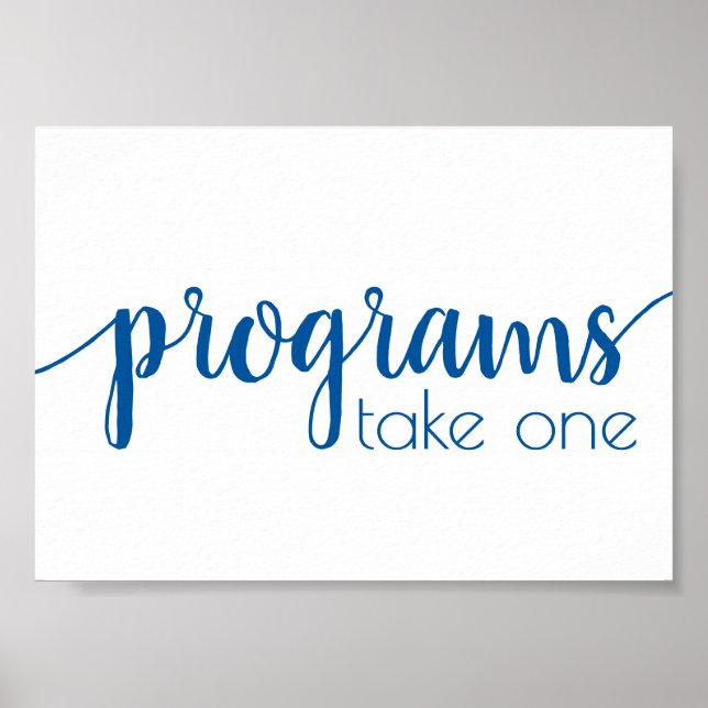 Enkla program | French Blue Any Event bord Poster (Framsidan)