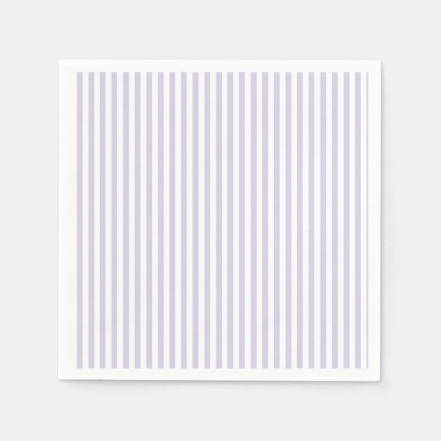 Enkla Ränder - Dammig Lavendel Pappersservett (Framsidan)