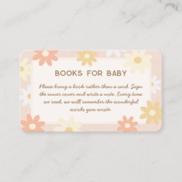 Enkla Retro Boho Daisy Baby Shower Böcker För Bebi Tilläggskort