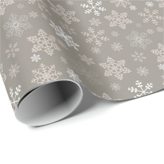 Enkla Retro Snöflingor Jul Presentpapper