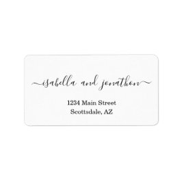 Enkla Returetiketter i Bröllop Adressetikett